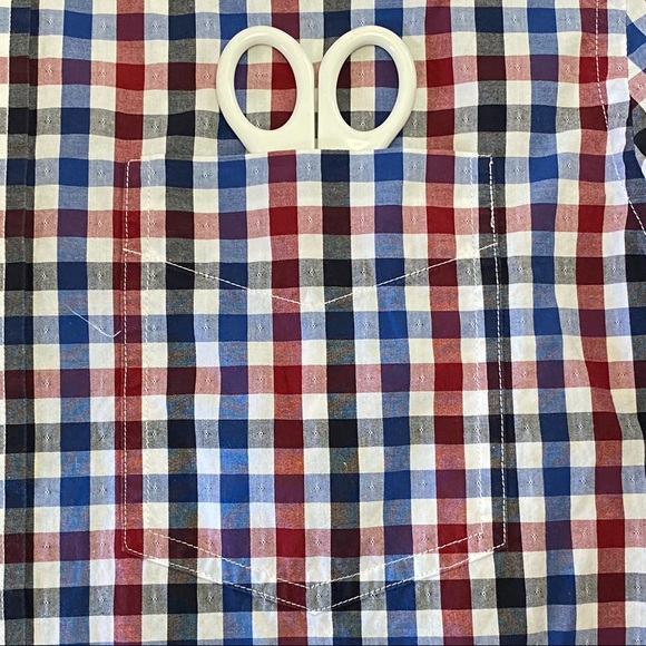Jack Spade Men’s Plaid Long Sleeve Button Down Shirt Red Blue Size Large - Picture 4 of 9